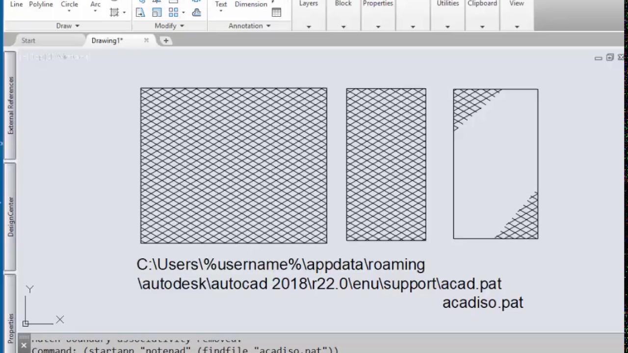 autocad how to make a hatch pattern